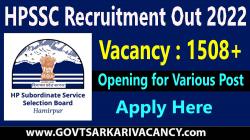 HPSSC Recruitment Out 2022: Various Post Apply Online 1500+ Post, Check Here